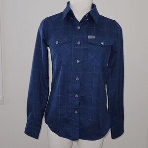 Dixxon Flannel Company The Myers Blue Plaid Shirt Button Front Women's Small